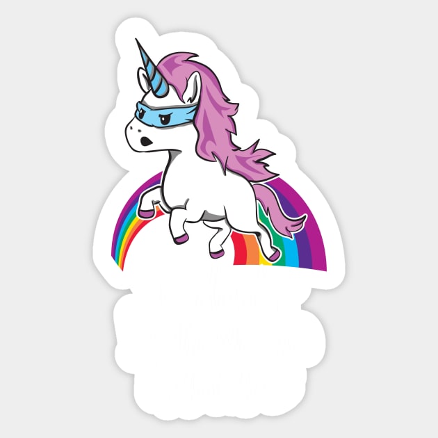 Funny Unicorn Shirt - I Don't Believe in Humans Sticker by Nowhereman78